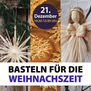 Maishülsen-Stroh-Basteln für die Weihnachtszeit