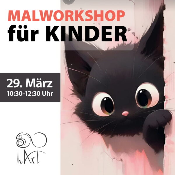 Malworkshop für Kinder – Katze - 29. März, 10:30 Uhr